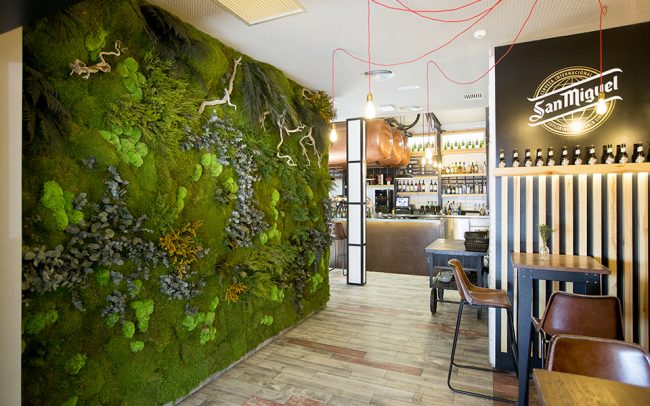 diseño jardines verticales restaurantes