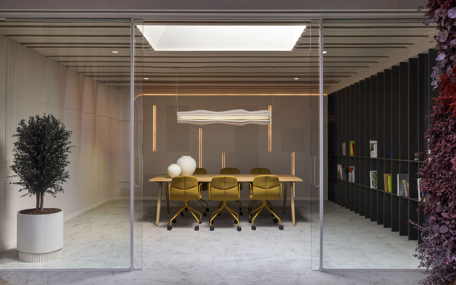 Planta preservada macetero acústico